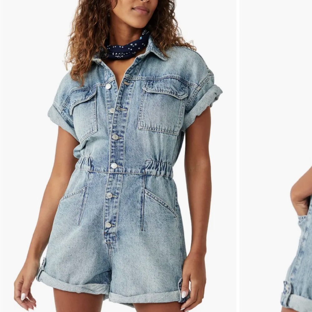 Free People x We the Free | Marci Denim Romper